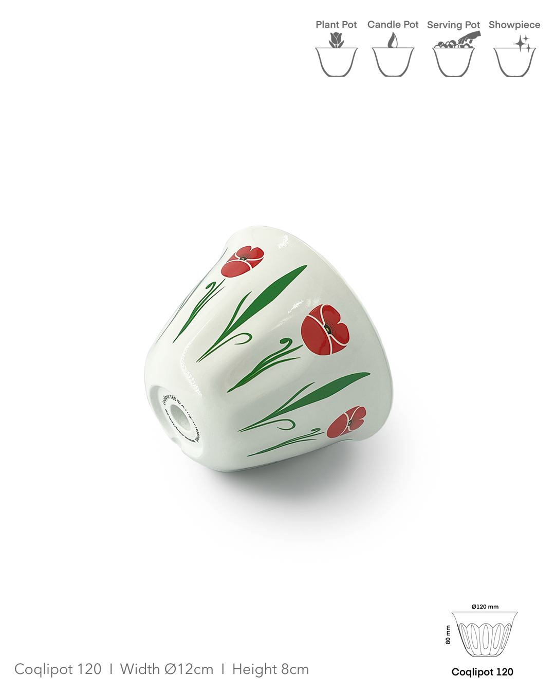Coqlipot© 120 - Poppy - Red