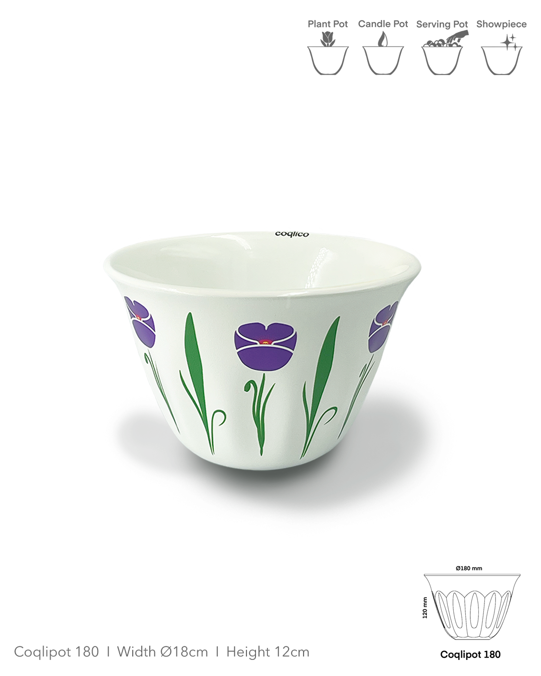 Coqlipot© 180 - Poppy - Purple