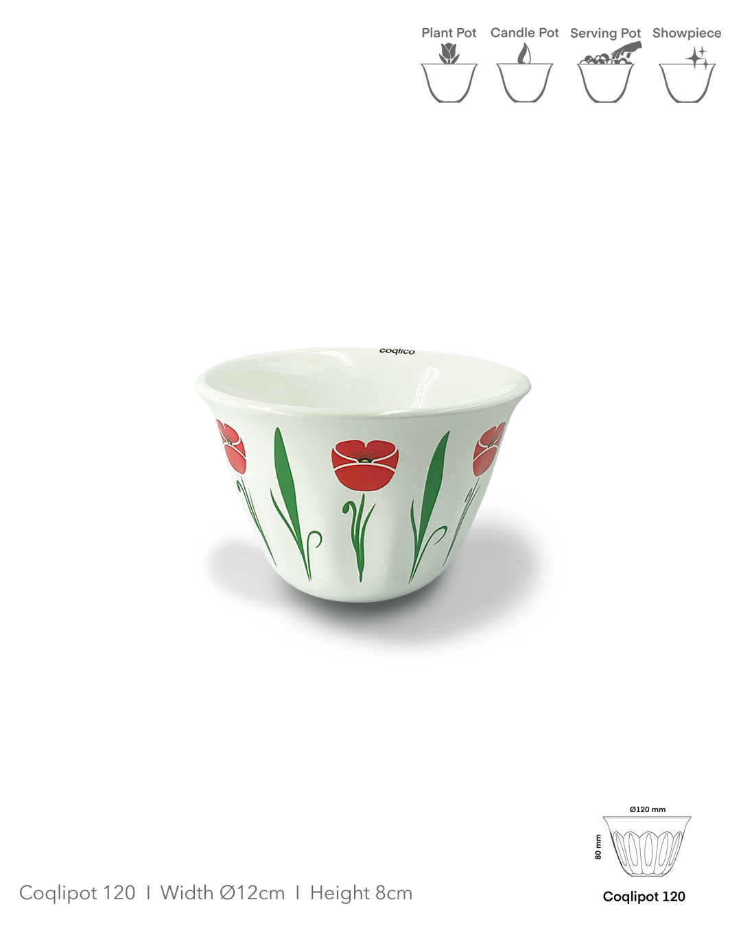 Coqlipot© 120 - Poppy - Red