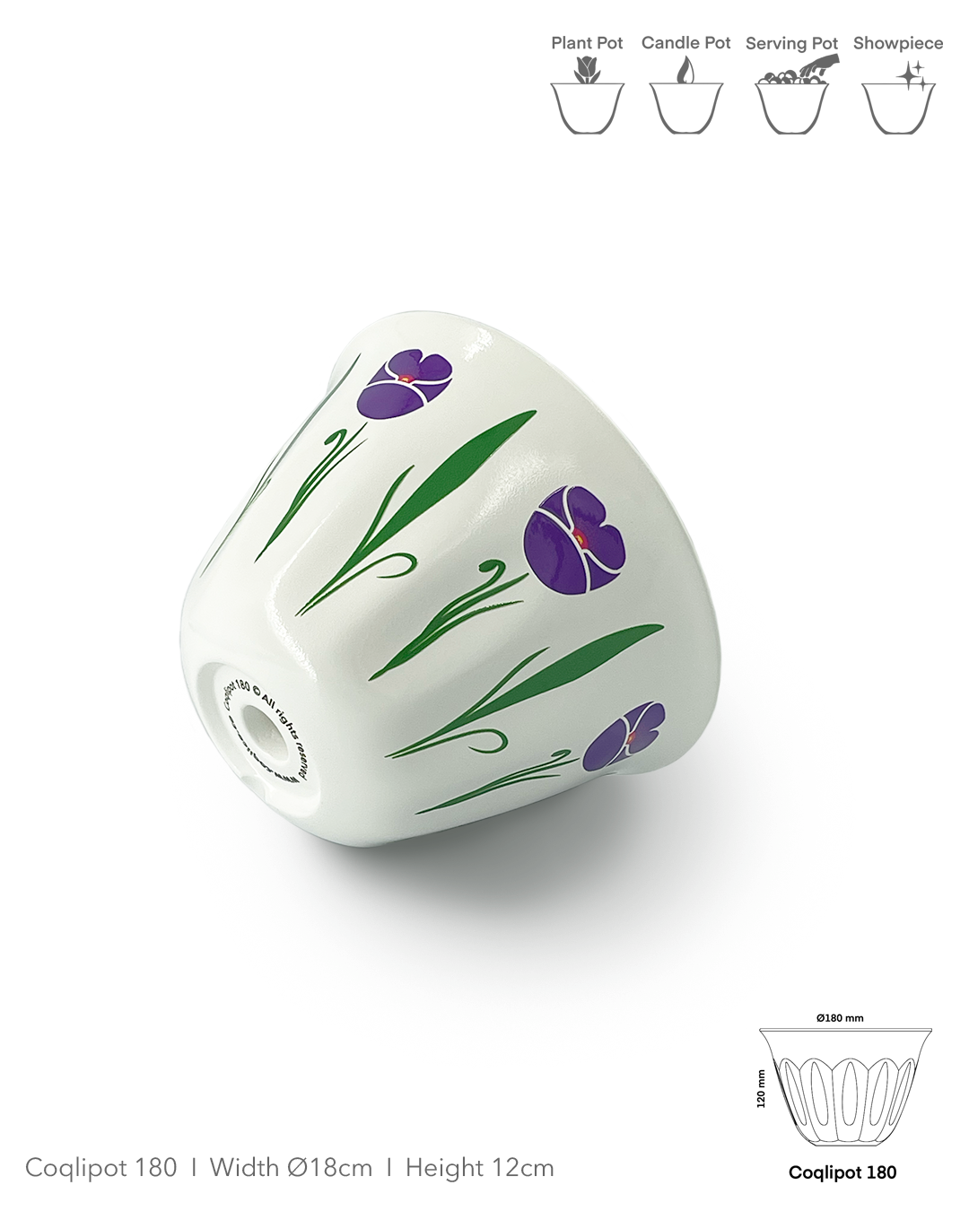Coqlipot© 180 - Poppy - Purple