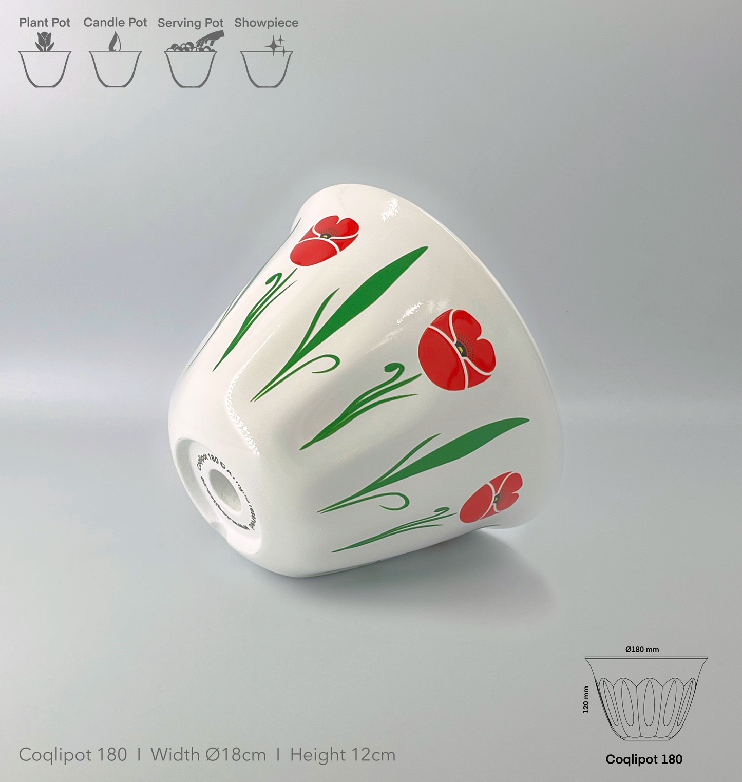 Coqlipot© 180 - Poppy - Red