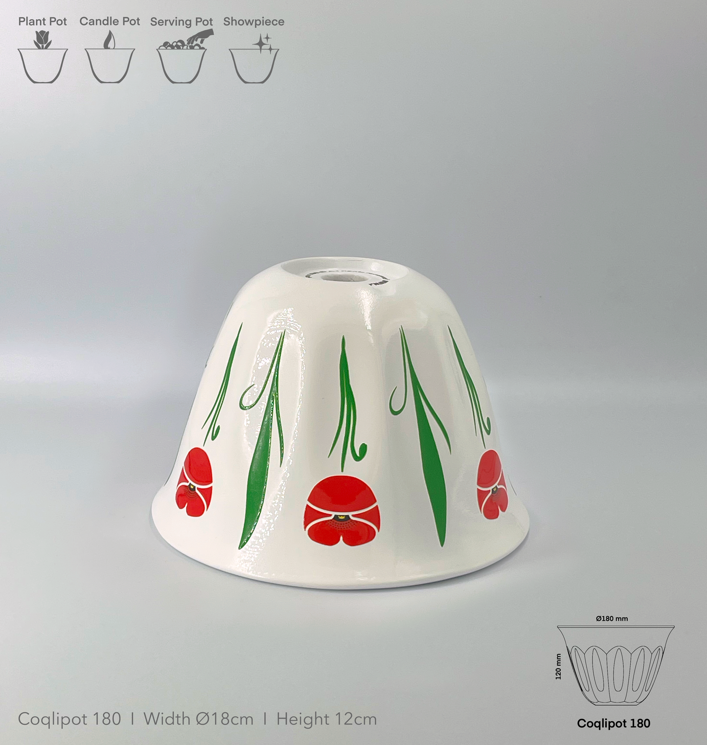 Coqlipot© 180 - Poppy - Red