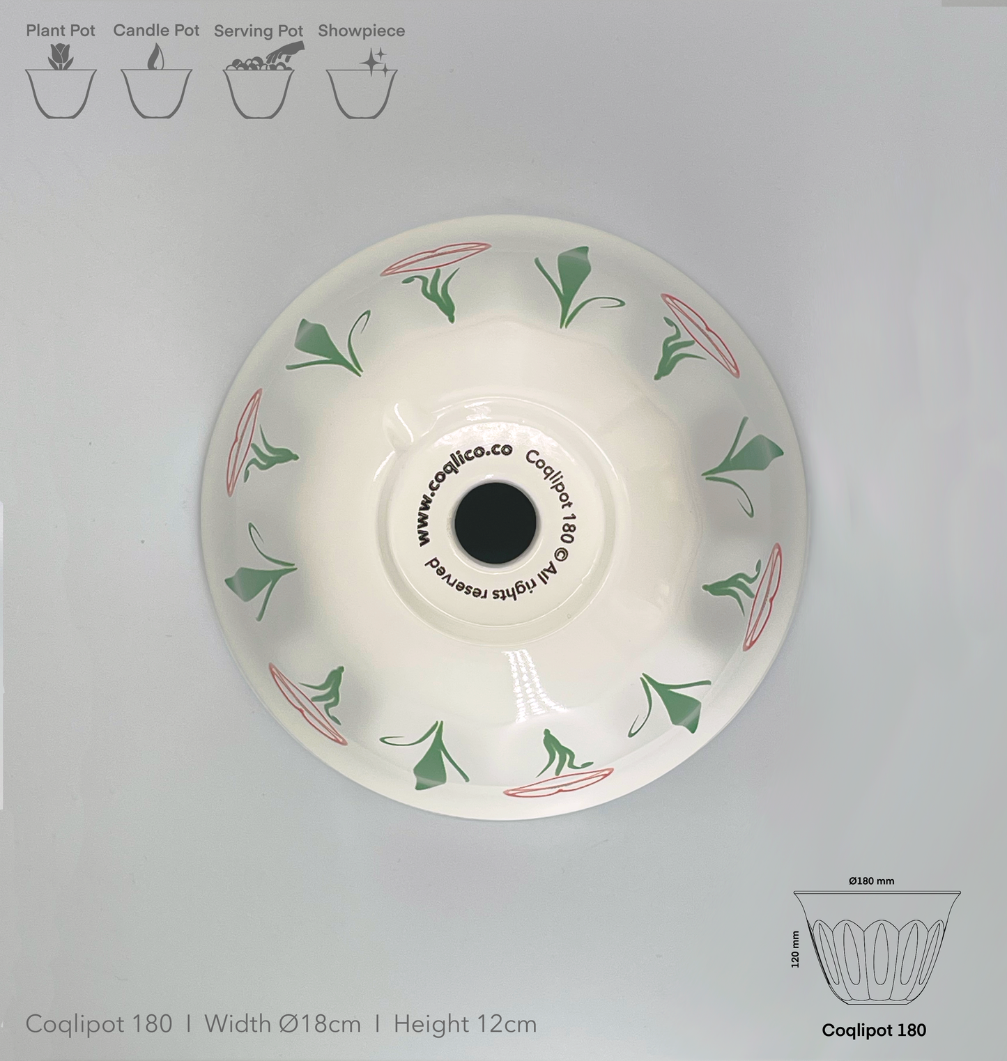 Coqlipot© 180 - Poppy - Red Outline