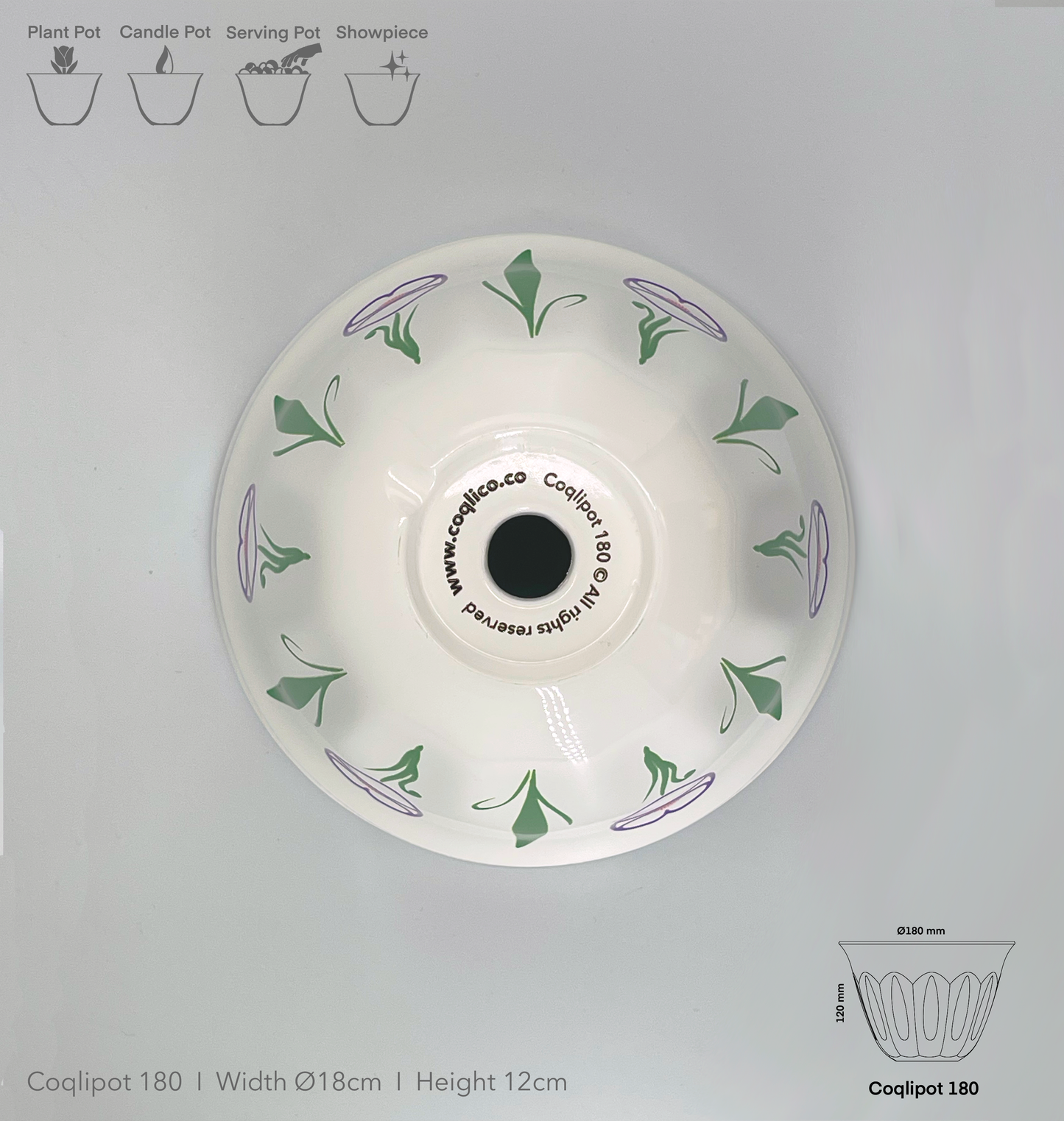 Coqlipot© 180 - Poppy - Purple Outline