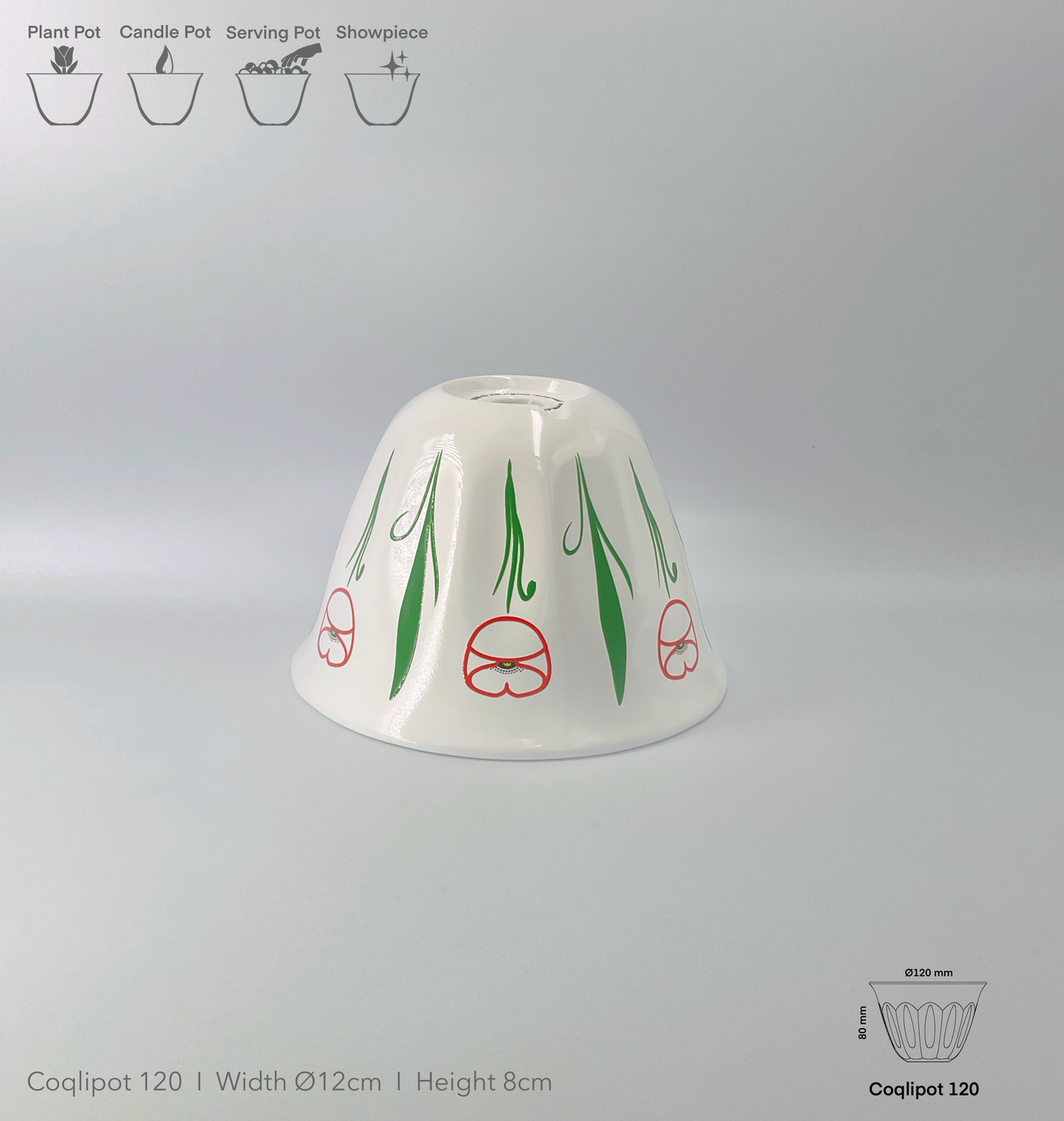 Coqlipot© 120 - Poppy - Red Outline