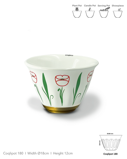 Coqlipot© 180 - Poppy - Red Outline