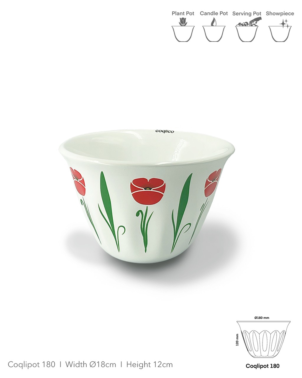 Coqlipot© 180 — Lebanese Poppy Red (Made-To-Order)