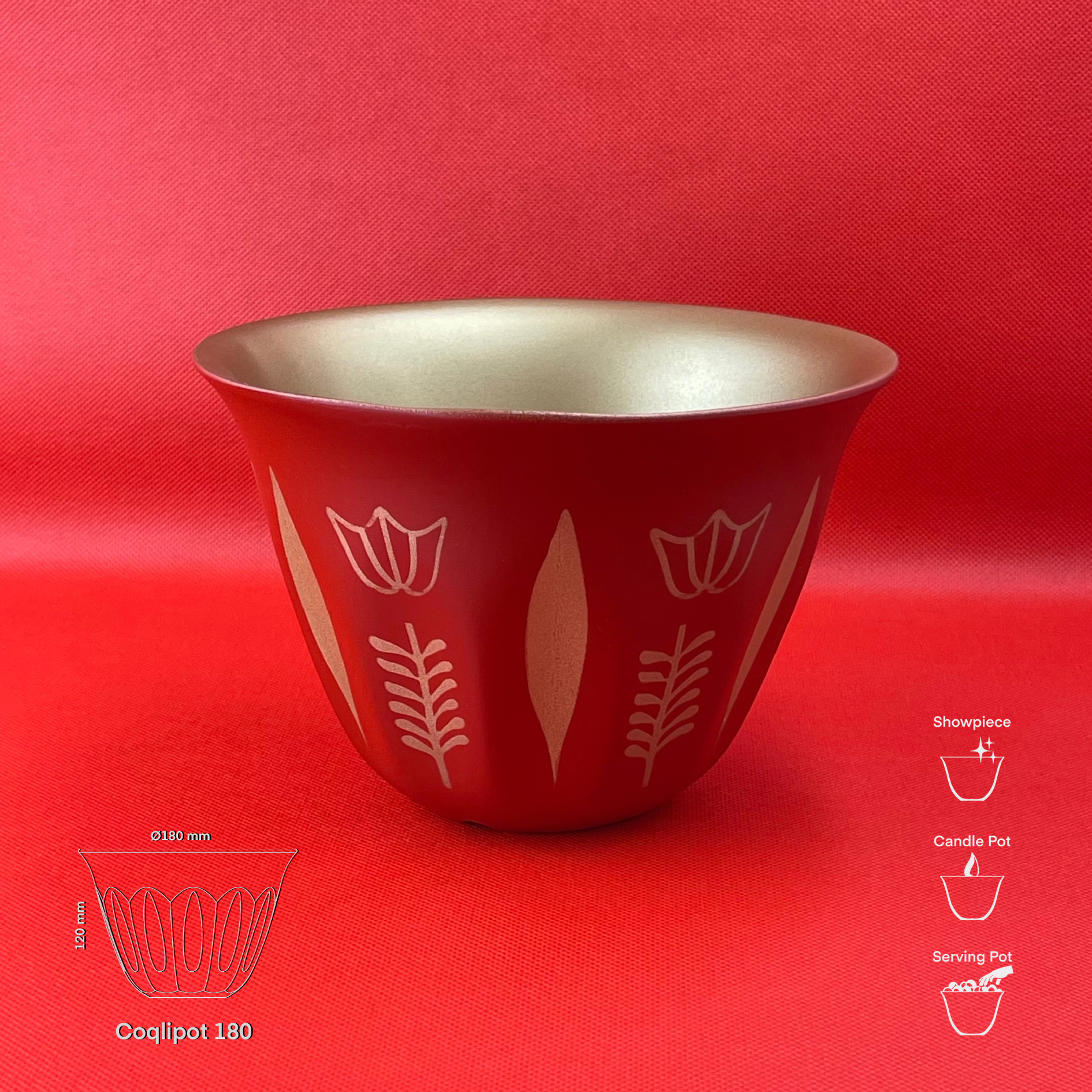 Coqlipot© 180 — Deep Red (V2 — Limited)