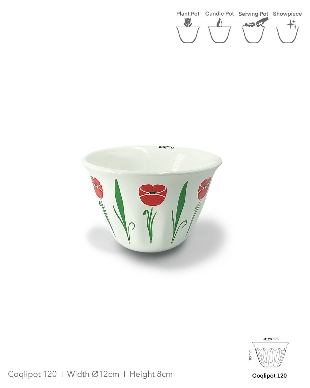 Coqlipot© 120 — Lebanese Poppy Red (Made-To-Order)