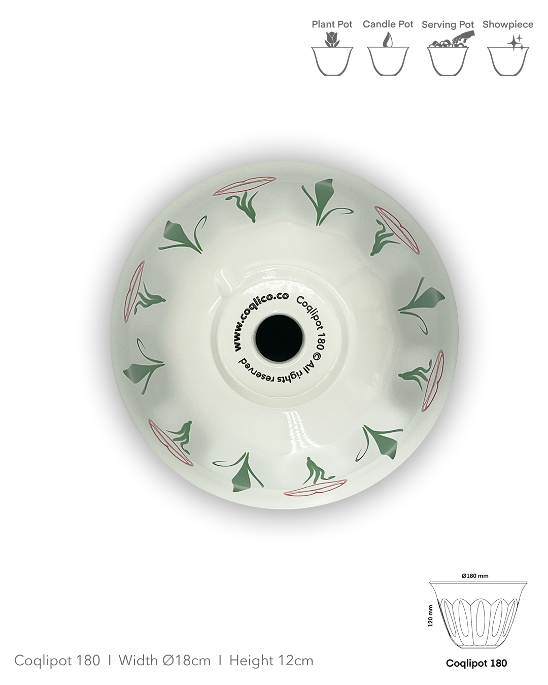 Coqlipot© 180 — Lebanese Poppy Red Outline (Made-To-Order)
