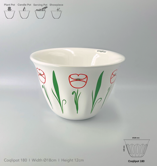 Coqlipot© 180 - Poppy - Red Outline