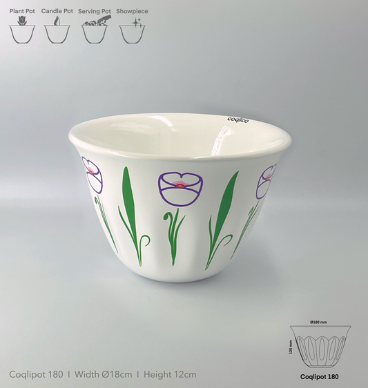 Coqlipot© 180 - Poppy - Purple Outline