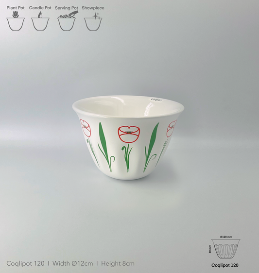Coqlipot© 120 - Poppy - Red Outline